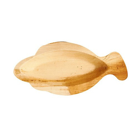 Palmblatt-Teller "Fisch" 24 x 11 x 2,5 cm 25 Stk.