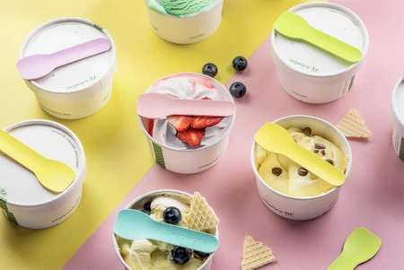 Tutti Frutti-Eislöffel aus Papier, einzeln verpackt, 9 cm, 500 Stück