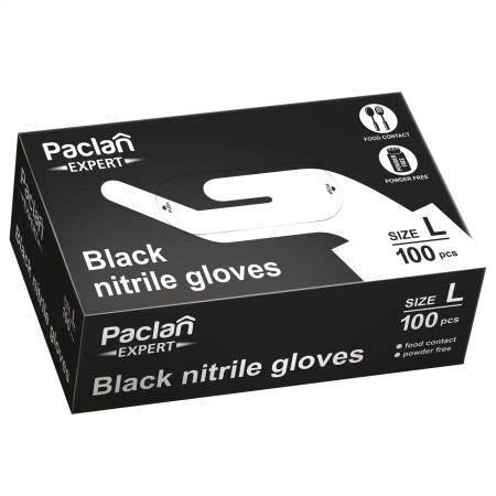 Nitrilhandschuhe, schwarz, Expert, Größe „L“, 100 Stück