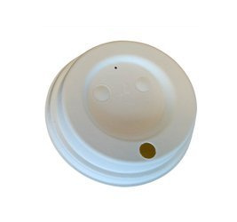Deckel aus Zuckerrohr für Becher, Durchmesser 80 mm, 50 Stück