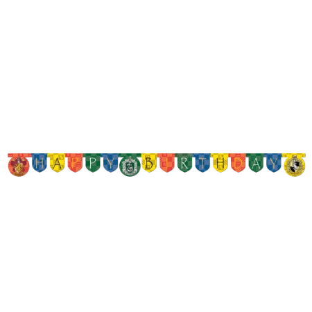 Geburtstagsbanner aus Papier „Harry Potter“, 2 m, 1 Stück