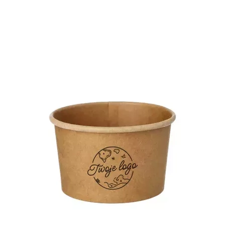 Papiersuppe-Becher 230 ml, 9,8 x 6 cm, EIGENER AUFDRUCK, 2000 Stück