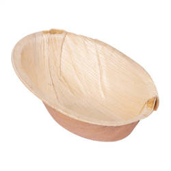 Schale aus Palmblättern, 160 ml, 14 x 10 x 6,4 cm, 25 Stück