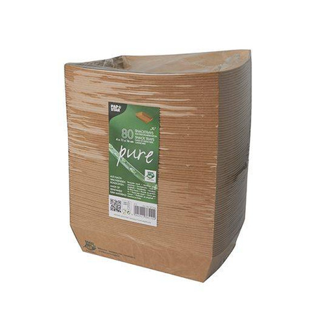 Tiefe Papierschale PURE 16 x 11 x 4 cm, 80 Stück
