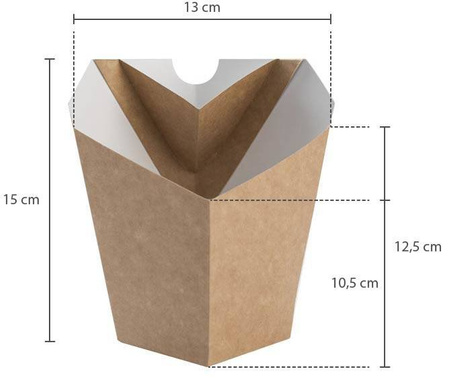 Frittierkorb mit Platz für DIP, 6 x 6 x 10,5 cm, 100 Stück