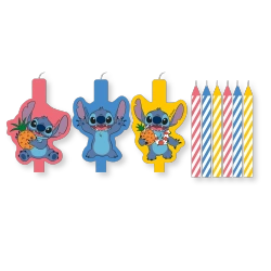 Geburtstagskerzen „Stitch“, 3er- und 6er-Pack