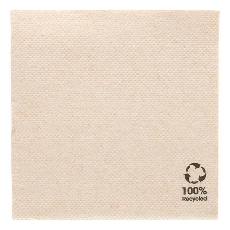 2-lagige, geprägte Servietten „Recycled“, 20 x 20 cm, 100 Stück