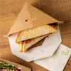 Kartonverpackung mit Papierfenster für Sandwiches, 12,4 x 12,4 x 7,5 cm, 50 Stück