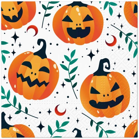3-lagige Servietten „Mystic Pumpkin / Halloween“, 1/4, 33 x 33 cm, 20 Stück