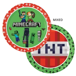 Pappteller „Minecraft“, 23 cm, 8 Stück