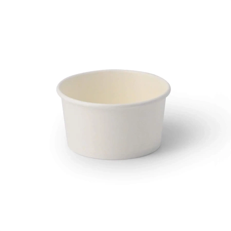 Weißer Pappbecher für Eis, 220 ml, Durchmesser 92 mm, 50 Stück