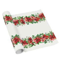 PREMIUM-Papiertischläufer auf Rolle, „Poinsettia“, 40 cm x 5 m, 1 Stück