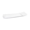 Weißes Papiertablett mit abreißbarem Wursthalter, 18+3 x 8 cm, 250 Stück