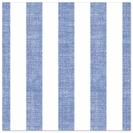 Servietten „Royal Collection Lines“, weiß-blau, 1/4, 3-lagig, 40 x 40 cm, 50 Stück