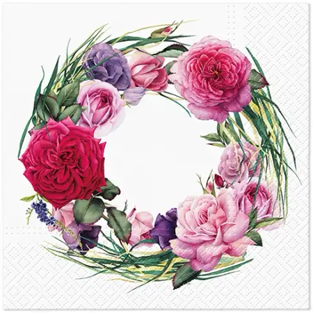3-lagige Servietten „Gorgeous Wreath“, 1/4, 33 x 33 cm, 20 Stück