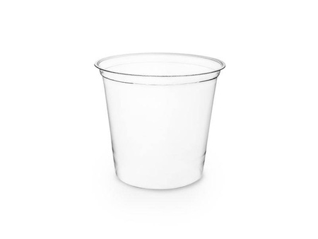 Runder PLA-Behälter, 750 ml, Durchmesser 120 mm, 50 Stück