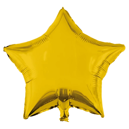 Folienballon „Gold Star“, 46 cm, 1 Stück