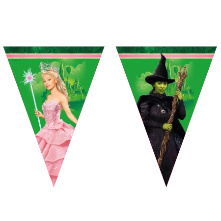 Papierflaggen-Girlande „Wicked“, 2,3 m, 1 Stück