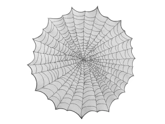 Wiederverwendbare Tischdecke „Halloween – Spinnennetz“, 124 cm, 1 Stk.